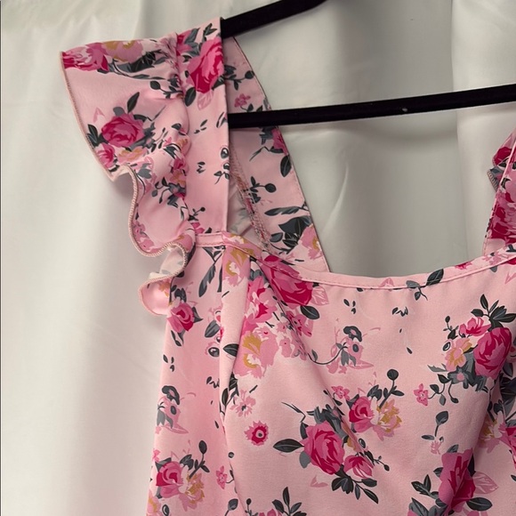 SHEIN Maternity Floral Print Dress With Floral Flounce Sleeves - Picture 9 of 15